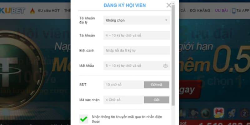 Hướng dẫn đăng ký Kubet