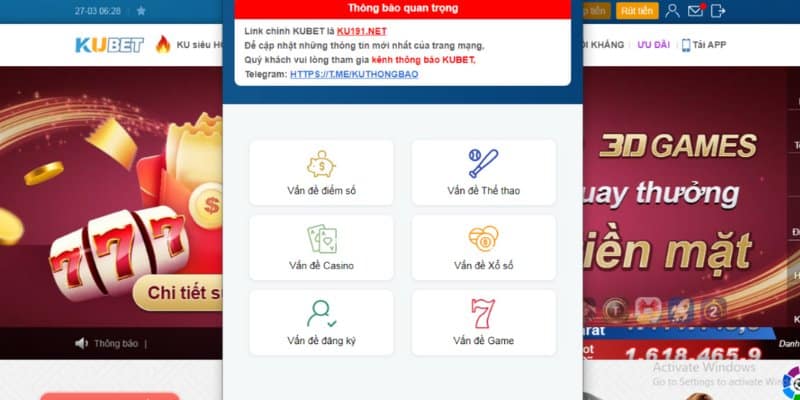 Liên hệ với nhà cái Kubet dễ dàng thông qua live chat 