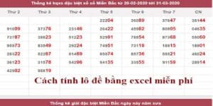 Bật Mí Cách Tính Lô Đề Bằng Excel Chính Xác, Dễ Hiểu Nhất